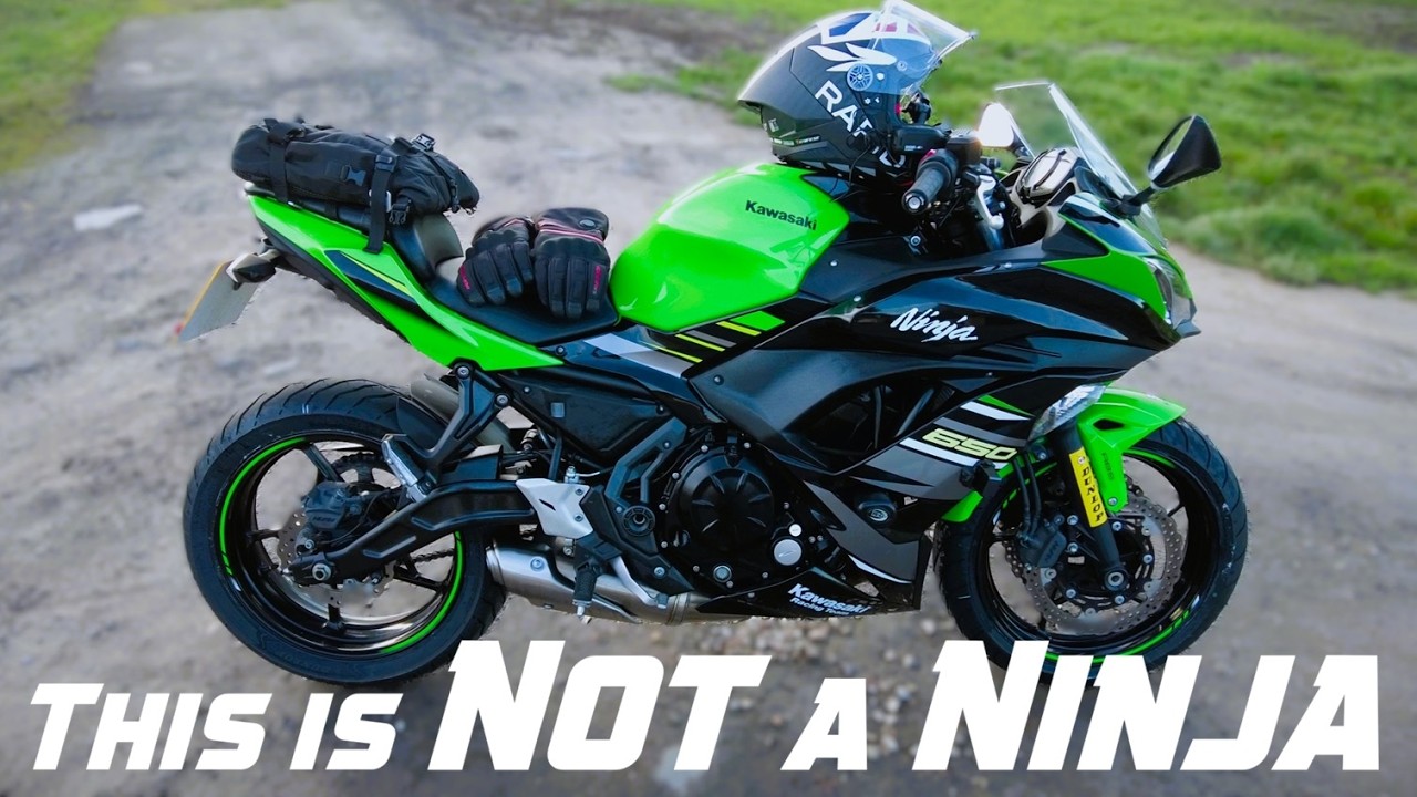 This is NOT a Ninja! Kawasaki 650 write off road test and review. Dunlop Roadsmart IV 4