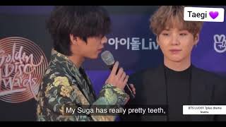 Taegi Tae My Suga Has Really Pretty Teeth