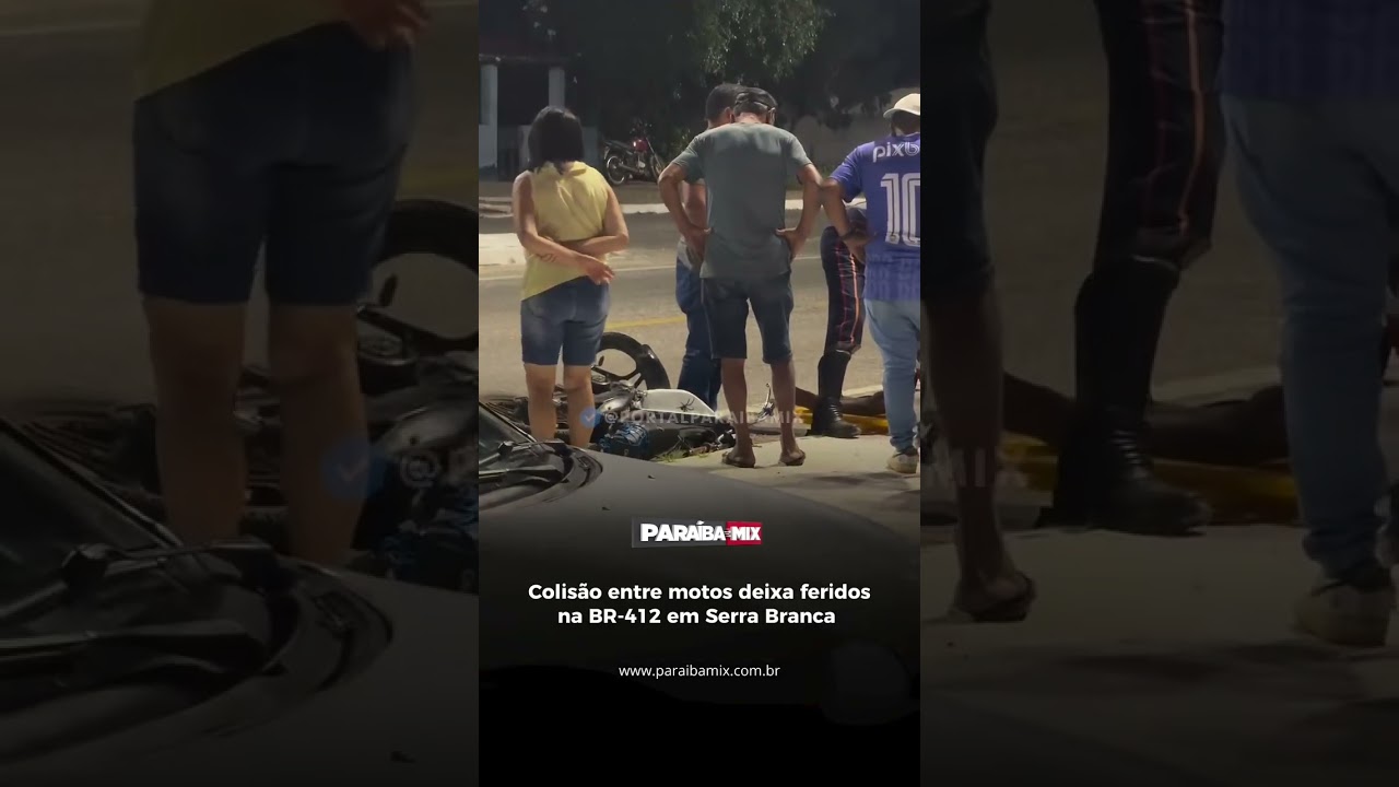 Colisão entre motos deixa feridos na BR-412 em Serra Branca