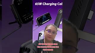 65W USB Fast Charging Cable With foldable phone holder Type C #typec #fastcharging