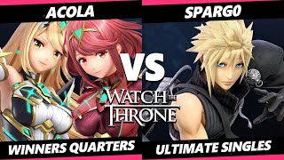 WTT 2023 - Acola (Pyra Mythra) Vs. Spargo (Cloud) Smash Ultimate - SSBU