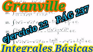 Granville - Integrales Básicas Video 06