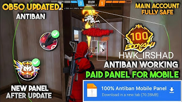 OB50 UPDATE MOD MENU APK DOWNLOAD FREE FIRE HACK THE KING CHEATS V102 ALL SERVER WORKING HWK_irshad