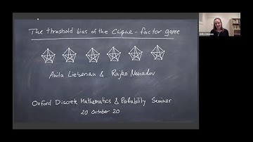 Anita Liebenau (UNSW), The threshold bias of the clique-factor game, 20th October 2020