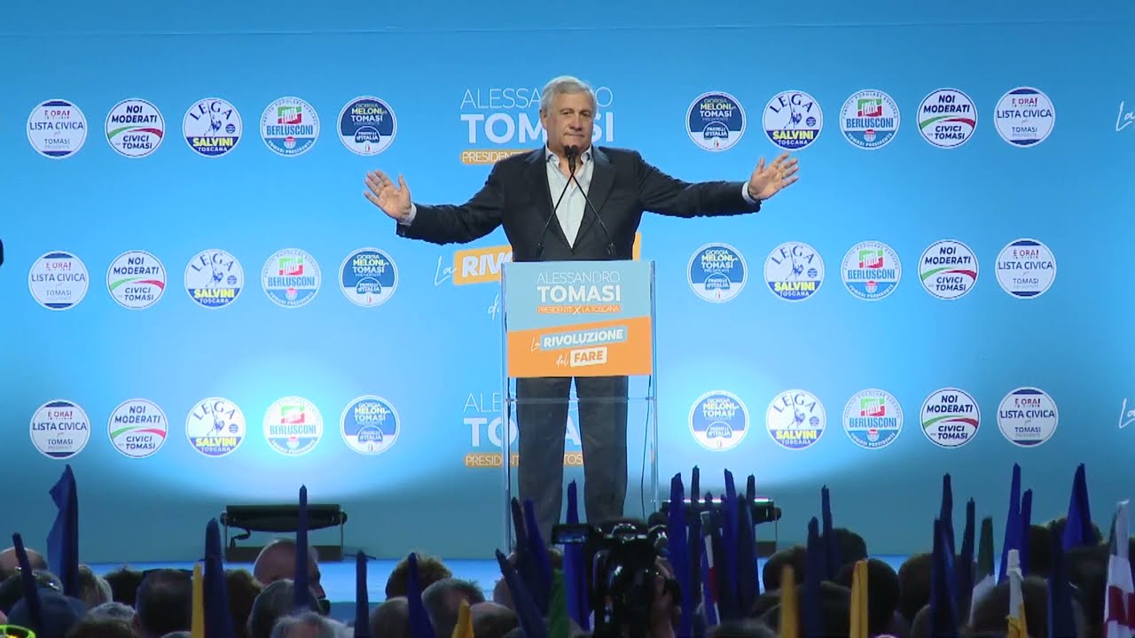 TAJANI A FIRENZE PER SOSTENERE IL CANDIDATO DEL CENTRODESTRA TOMASI