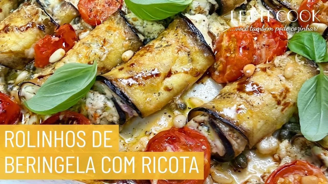 Rolinhos de berinjela gratinados à moda da Toscana