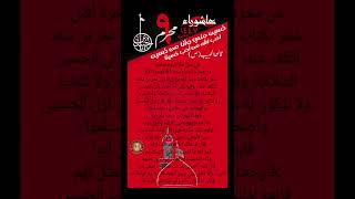 اليوم التاسع من محرم لقاء الحسين(ع) مع ابن سعد(لع)