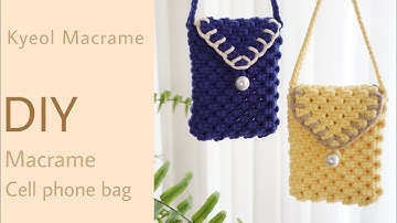 [kyeol macrame] 결마크라메 DIY 휴대폰가방 만들기 /마크라메 미니백 /macrame cell phone bag