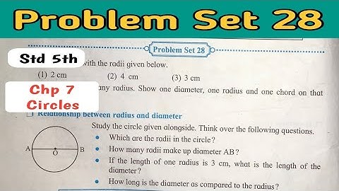 Problem set 28 || Std 5th - maths | lesson 7 circle class 5  Maharashtra board