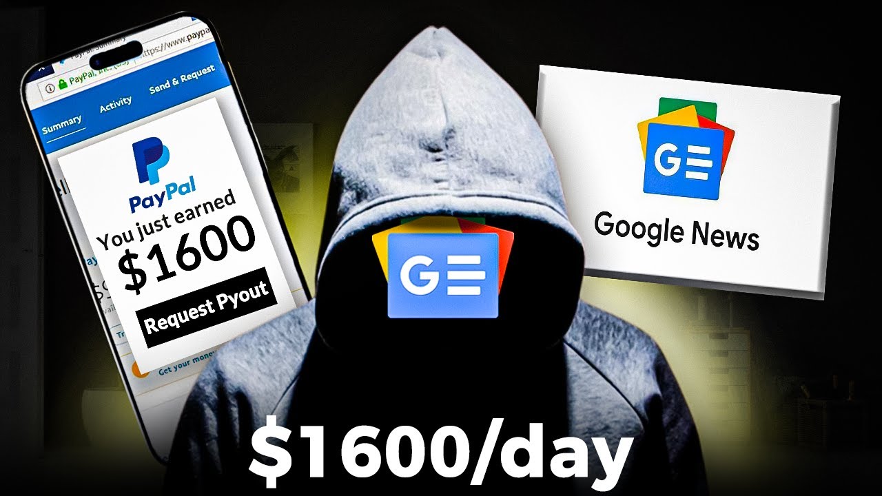 $1600 PER DAY Using AI And Google News (Make Money Online 2024)