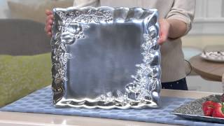 Lenox Garden Mural Embossed Metal Platter with Alberti Popaj