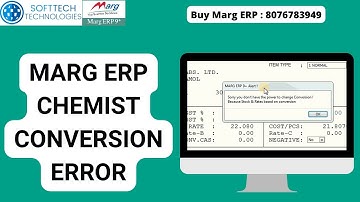 How to solve Marg ERP Chemist conversion error in hindi complete step by step | Buy Marg 8076783949