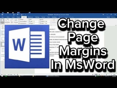 How To Change Page Margins In Microsoft word - YouTube