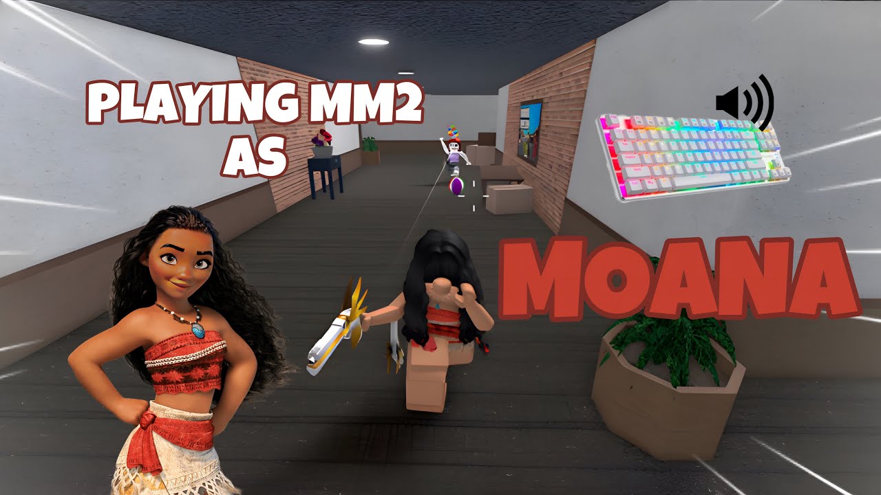 MOANA DESTROYS TEAMERS IN MM2 + GAMEPLAY (KEYBOARD ASMR)
