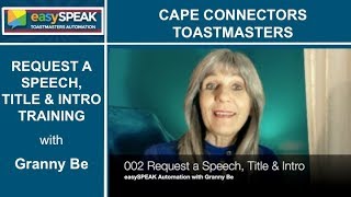 eS002 Request a Speech