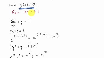 Linear First Order Differential Equation Ex. 4 (f(X) is discontinuous)