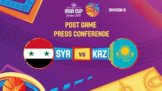 Syria v Kazakhstan - Press Conference | FIBA Women's Asia Cup 2021