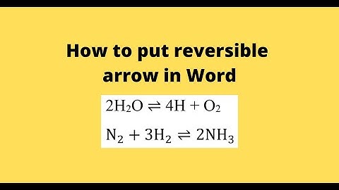 How to put reversible arrow in Word