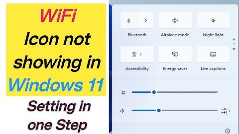 Wifi icon not showing in Windows 11. Problem solved in just one step. WiFi icon missing window 11