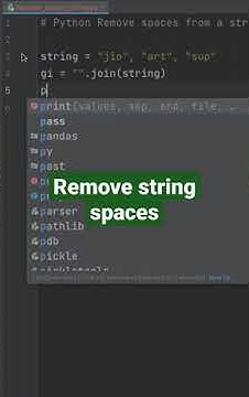 python program remove spaces from a string - YouTube