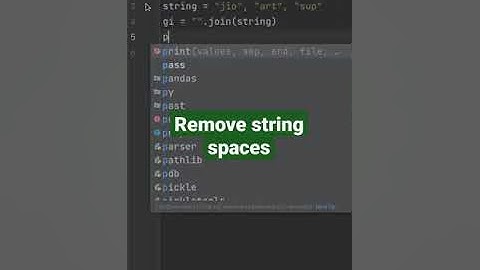 python program remove spaces from a string