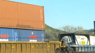 UP #7779 leads Doublestack at Live Oak Canyon Rd.