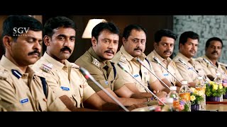 Darshan Teaches Kannada Language Value To Senior Officer - Mr. Airavatha Kannada Movie Part 4