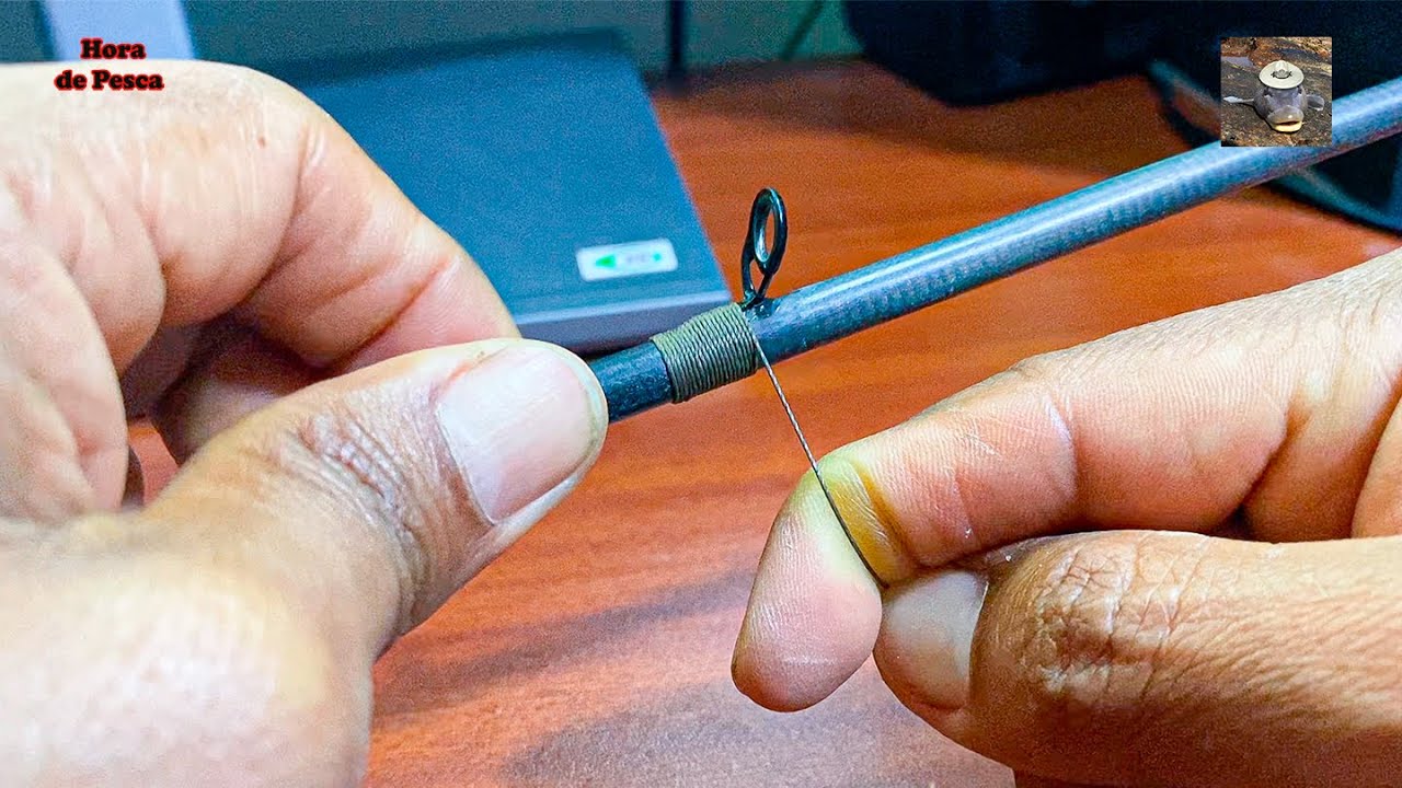 Вот так легко можно поменять кольцо стержня. || Замена кольца на удочке.