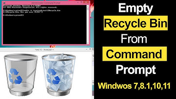 How to empty Recycle Bin from Command Prompt in Windows 7, 8.1,  10, 11? // Smart Enough