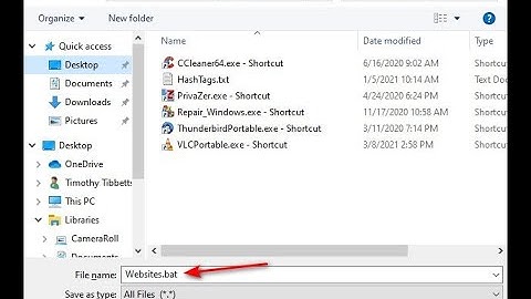 Open Multiple Websites With a Batch File in Windows 10