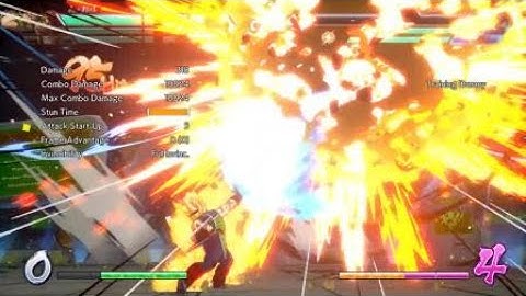 DBFZ - SSJ Goku 2M  midscreen TOD combo (1.5 bar start SSJ Goku Bardock 18)