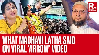 Madhavi Latha Hits Back At Asaduddin Owisi Over Viral Video Of Pretending To Shoot Arrow At Mosque