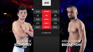 Азатбек Кочоров vs. Абдул Карим Бадахши | Azatbek Kochorov vs. Abdul Karim Badakhshi | ACA 164