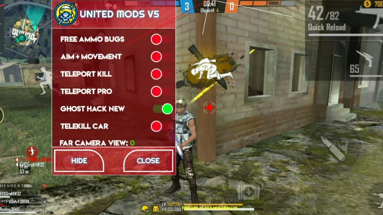 Direct download United Mods V5, Free Fire New Hack Mod Menu United Mods  V5, Ob31 Update, AutoHeadshot Hack, Rank Work