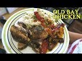 Angelo's Mom Makes Old Bay Chicken Drumsticks w/ Rice & Peppers