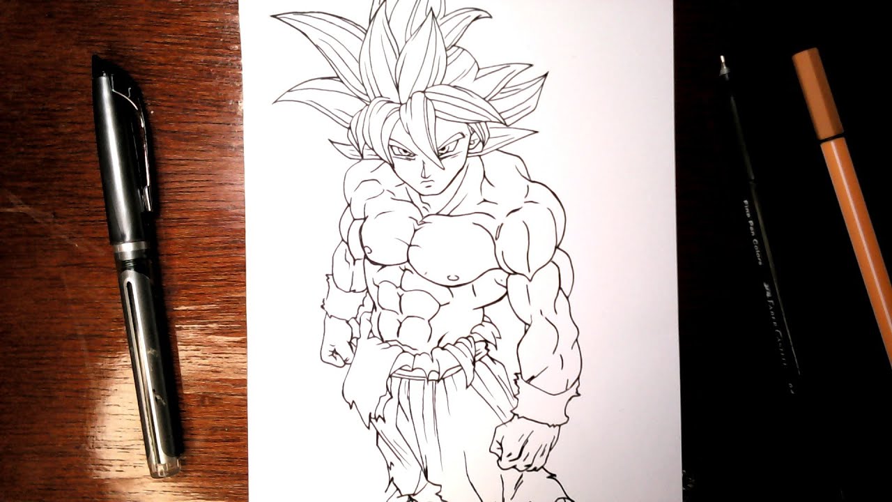 Desafio desenhar o Goku instinto superior só com um traço sem tirar a  caneta do papel #desafio #art #arts #dibujos #desenho #draw