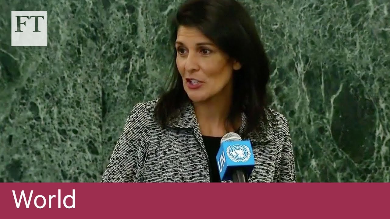 Film backdrop image for Nikki Haley resigns as US ambassador to UN (2018)