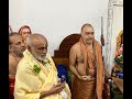 Jagadguru blesses sri krishna premi upon completion of the bhagavata saptaham