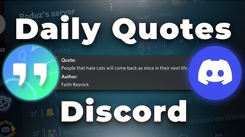 How to setup Daily Quotes bot in your Discord Server | Motivational Quotes | quotes #roduz #discord