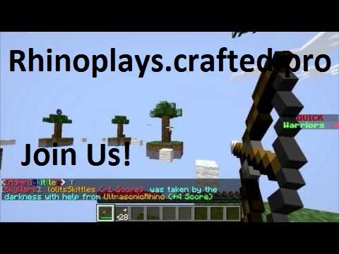 Minecraft - RhinoCraft - Splegg and Skywars! - YouTube