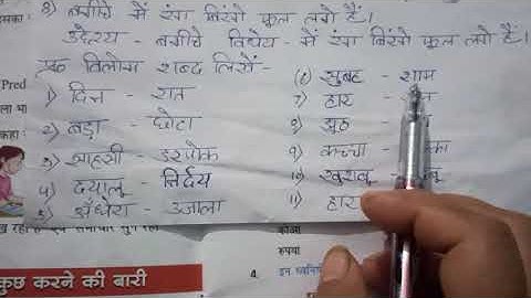 Bhartiyam Public School/ Class 3/Hindi/ Revision assignment 7,8