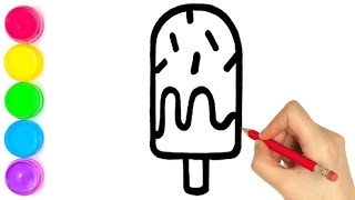 HOW TO DRAW ICE CREAM DRAWING VERY EASY STEP BY STEP