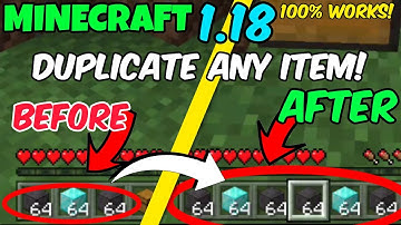 Minecraft 1.18 Item DUPLICATION Glitch! (100% Working)