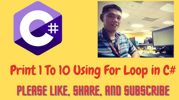 Print 1 To 10 Using For Loop in C#