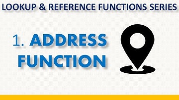 Address Function explained || How to use address function in excel