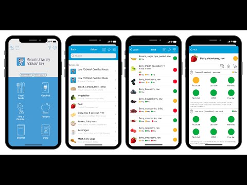 Monash University FODMAP App tour