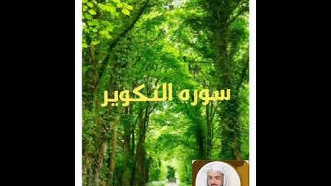 سورة التكوير بصوت الشيخ خالد الجليل