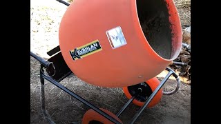 How to use The Kushlan 600 Series Cement Mixer Tutorial Review Mixing Pouring Direct Drive DIY