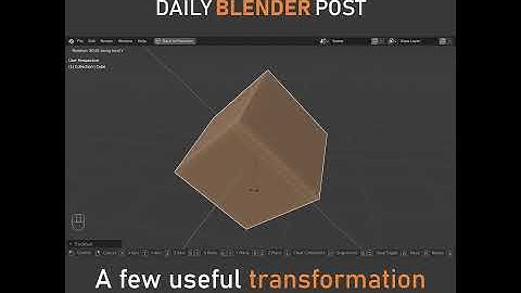 Useful Transformation Shortcuts for Blender