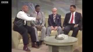 Frazier Ali and Foreman On British TV Show Funny   YouTube